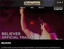 Tablet Screenshot of livenationproductions.com